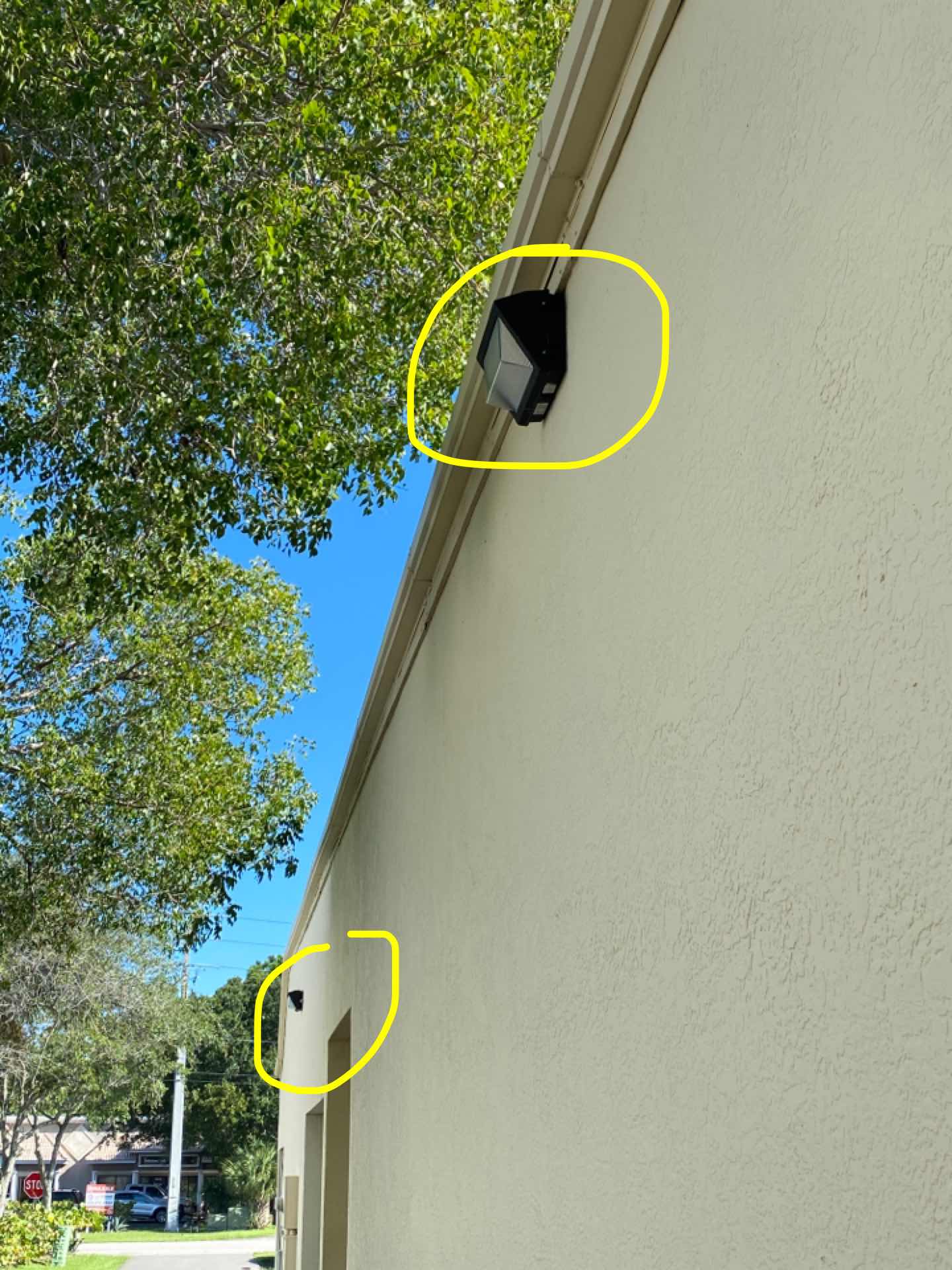 Installed outside lights with photocell Installed outside lights with photocell
