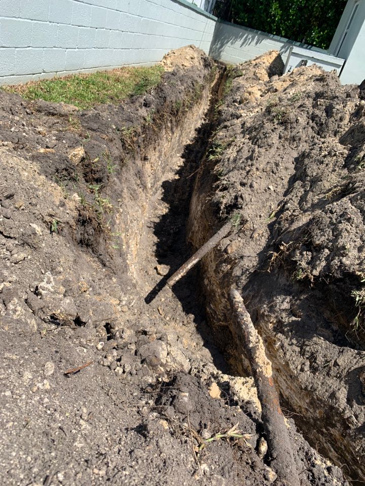 Miami, FL - Dug trench for fpl transformer Miami, FL - Dug trench for fpl transformer