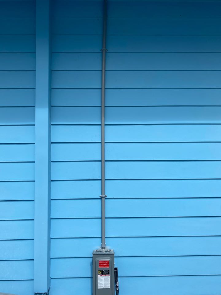 Install 60amp pool heater disconnect.