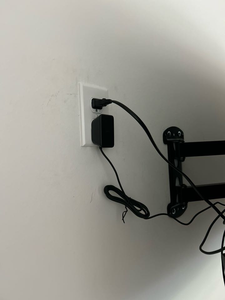 Installed new outlet and tv bracket 
