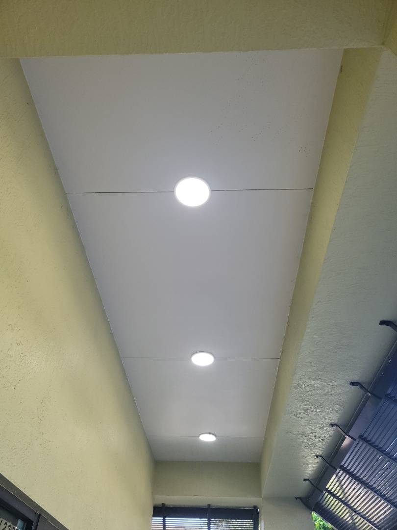 Miami, FL - Removed old fixtures with new LED ufo fixtures. In Dixie Belle shoppes in pinecrest 