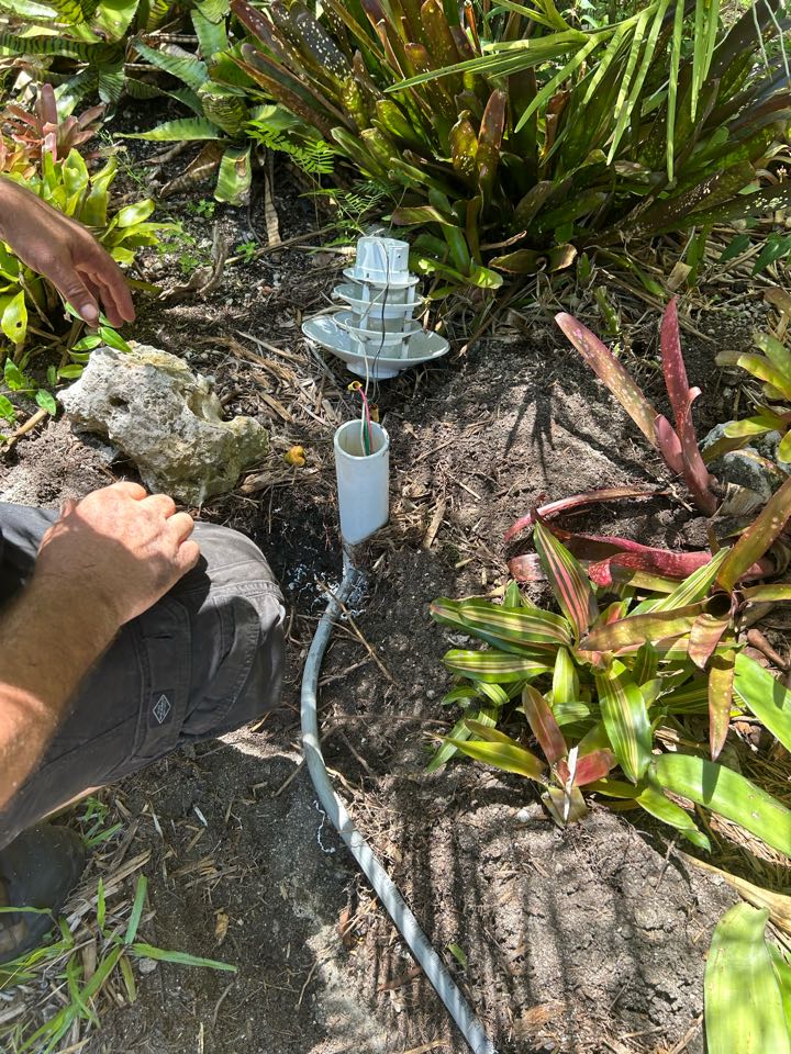 Ran power to landscaping 