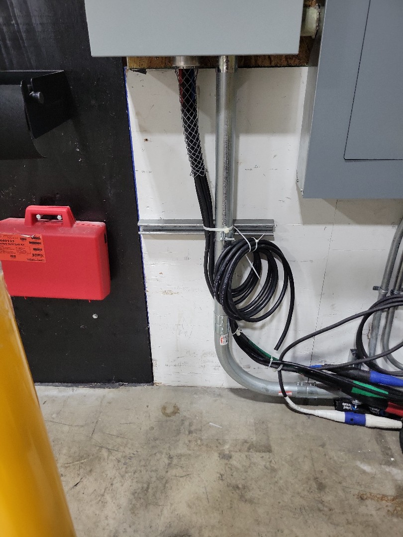 ran 14/3 wire for future temp automatic transfer switch to power coolers with generator 