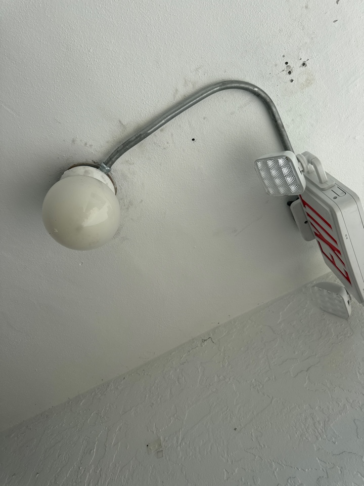 Installed new emergency exit light 