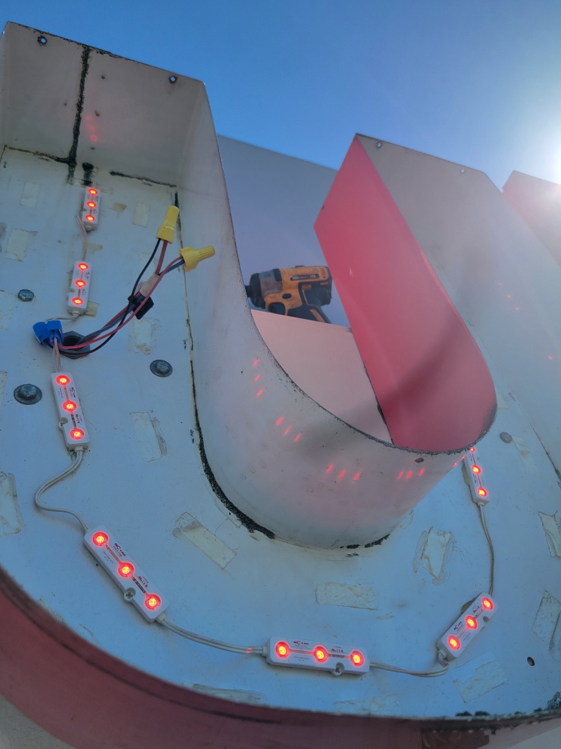 LED sign for 5 guys was not working.  Did some troubleshooting and notice switch was off. sign working. 