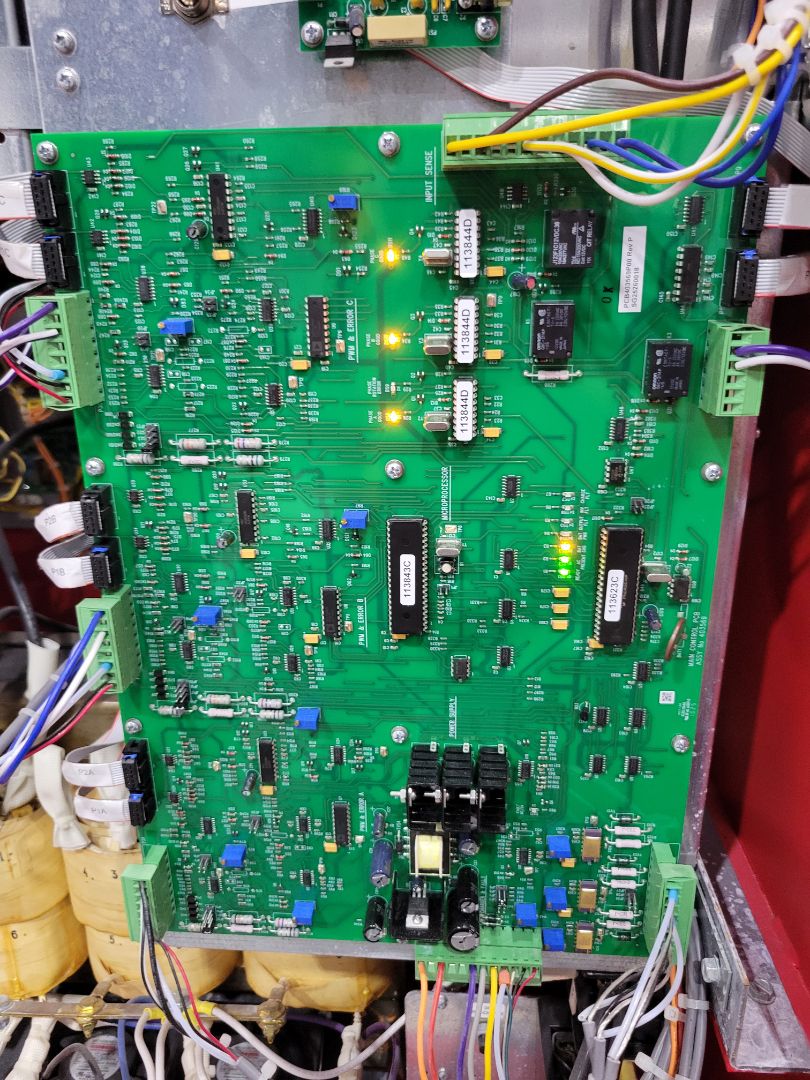 installed new power board and changed 24 batteries for Myers inverter in Amazon facility in Homestead,FL