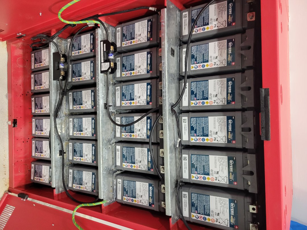 installed new power board and changed 24 batteries for Myers inverter in Amazon facility in Homestead,FL