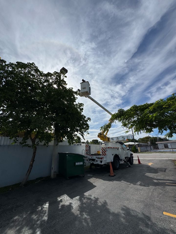 Repairing parking lot lighting 