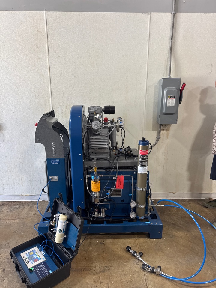 Installed power to Scuba air tank  compressor 