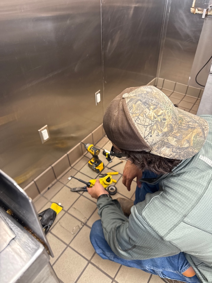 Replacing power outlets with new plates and outlets.