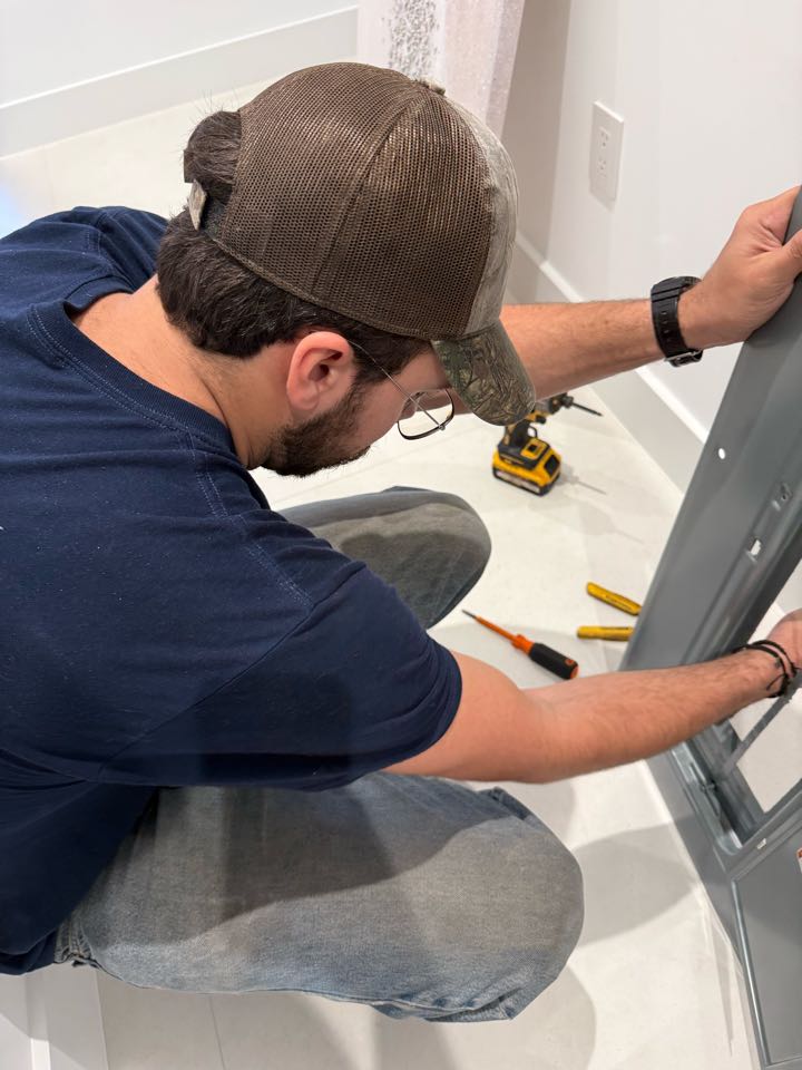 Outlets in garage not working. Fixed outlets in garage now fully functional. Installed 3 surge protectors. Installed 60 amp pullout disc everything working.