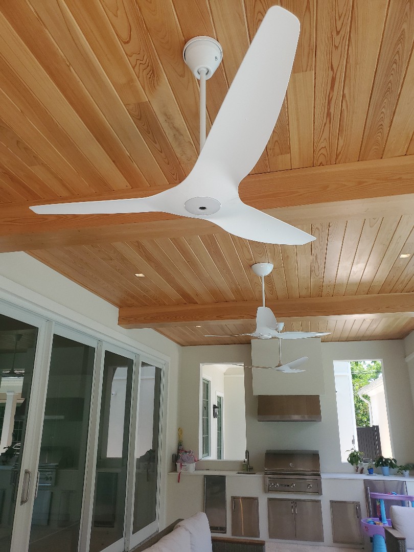 installation of 2 Haiku Fans, removal of 2 light fixtures 
