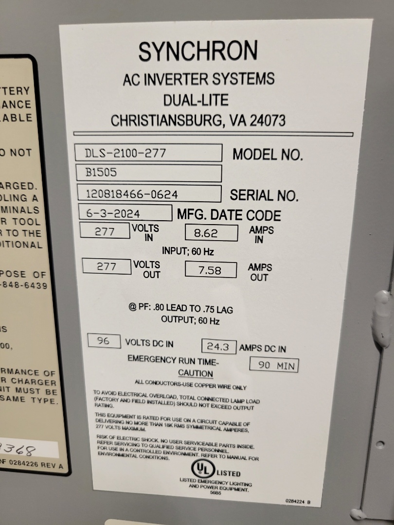 installed 8 new batteries for Dual lite inverter. removed old batteries