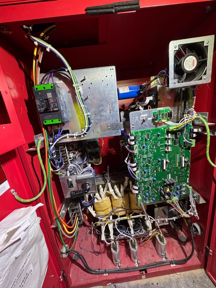 Battery replacement and maintenance on Myers emergency lighting inverter. Tampa, FL  33610