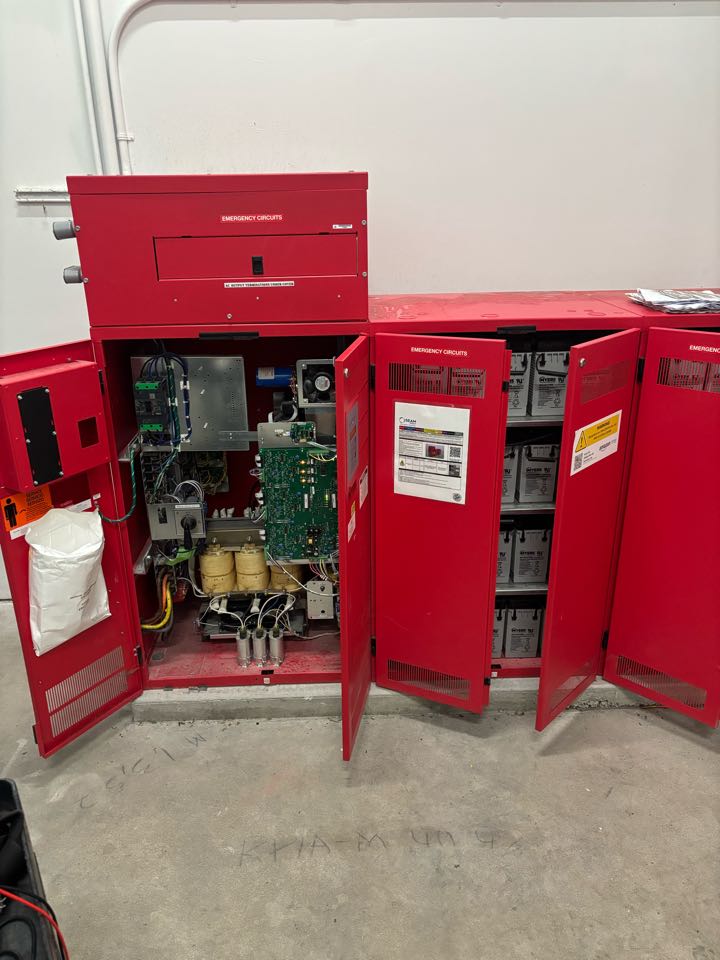 Preventative maintenance on Myers lighting inverter 