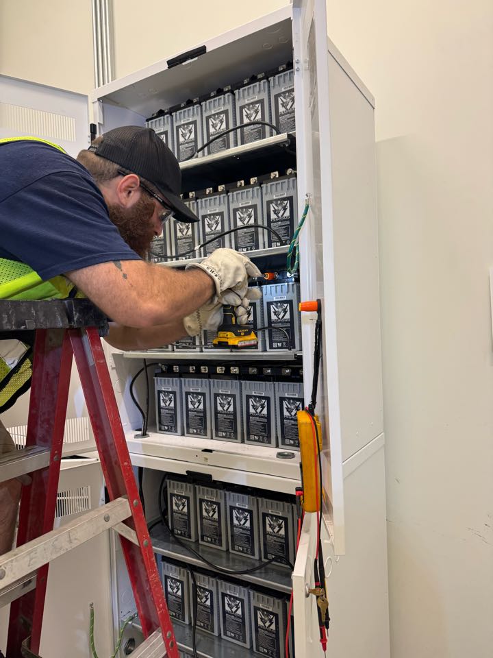 Installed new batteries in emergency lighting inverter system in Tampa Fl 33534