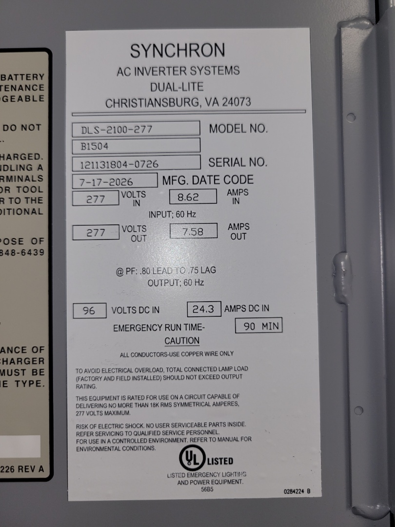 did a startup/diagnostic for a synchron inverter in. Midway elementary school. Did diagnostics and the had a bad battery fuse and electrical board Is bad. need to be replaced.