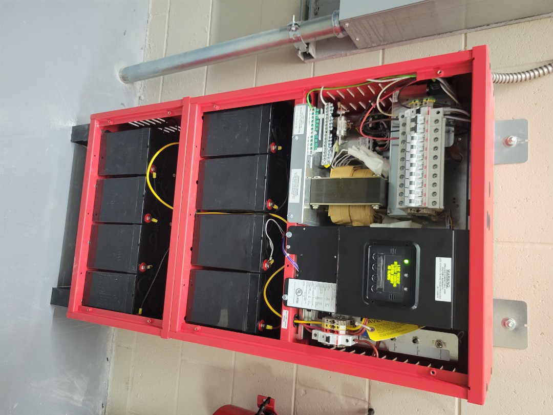 Demo old Myers inverter.  installed new Myers inverter with batteries in Bailey elementary in Dover County FL 
