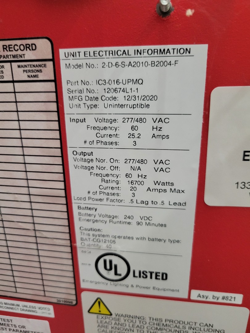 Miami, FL - removed old batteries from Myers inverter and installed new batteries.  in Amazon in Naples,  Fl