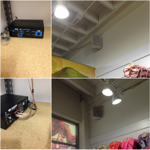 Licensed Electrician Miami | Installing audio visual for a commercial customer in the Wynwood district. 