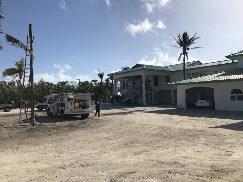 Installing power in new parking lot pole light