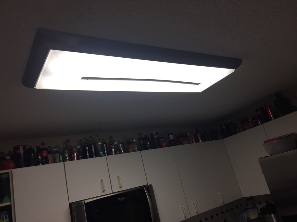 Installed new Kithen light fixture and repaired wiring 