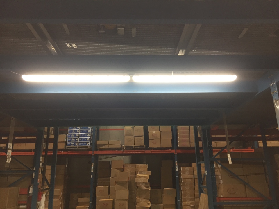 Installed new LED lighting in warehouse.