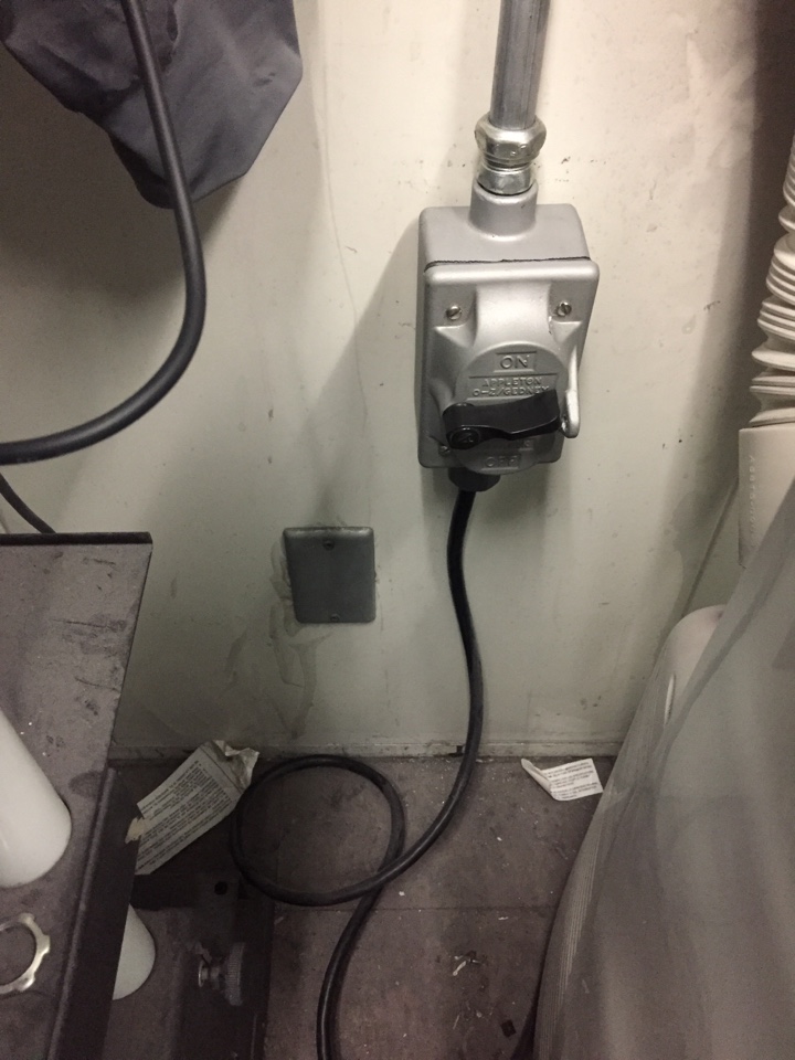 Installed new explosion proof switch for pant booth 