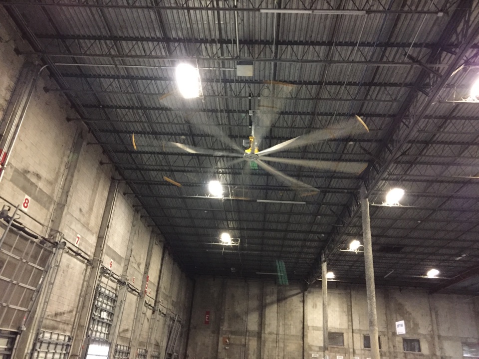 Installing new big ass fans at Flagler station 