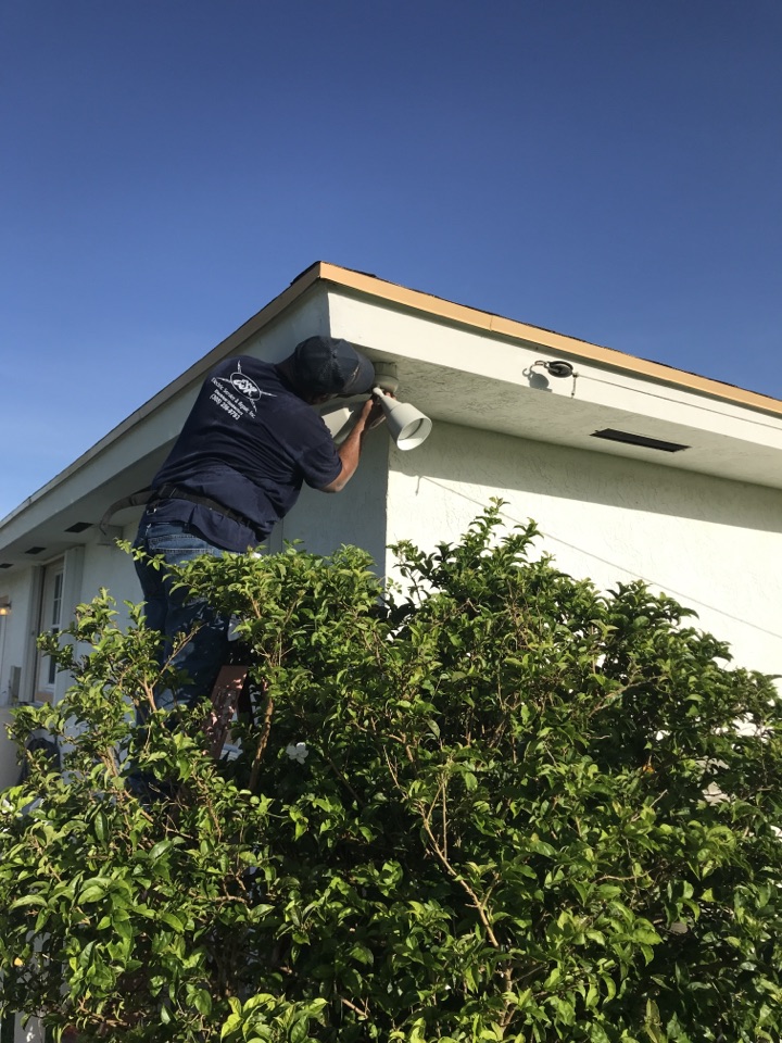 Replacing outside floodlights 