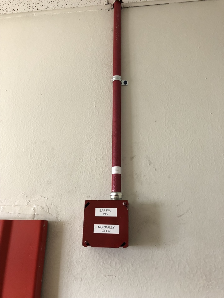 Installed new fire alarm conduit for big ass fans Installed new fire alarm conduit for big ass fans