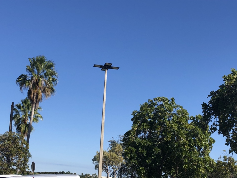 Installed new LED parking lot lighting 