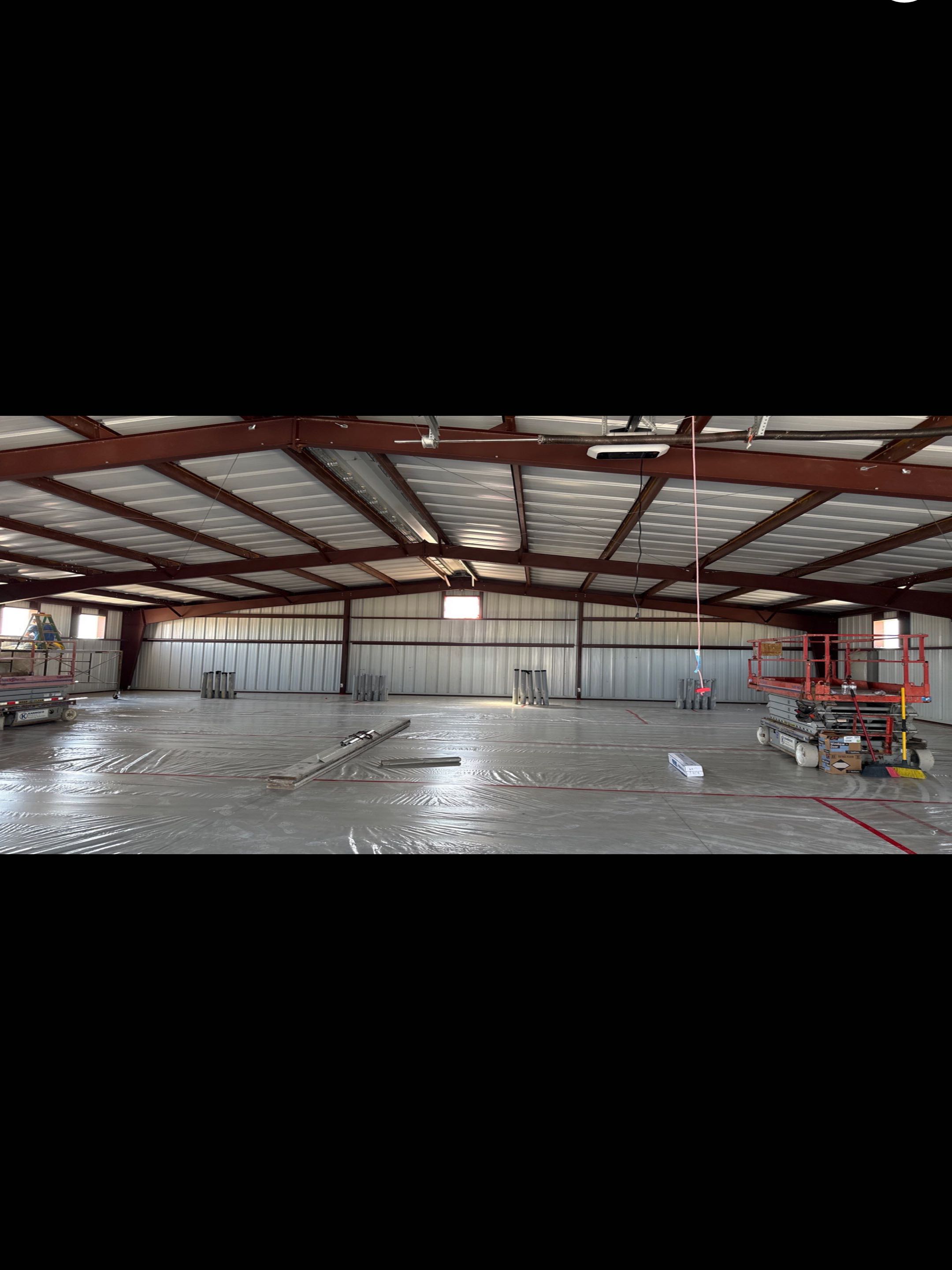 Repeat customer asked us to insulate his metal building shop with 2 inches of close cell roof deck, and walls.
