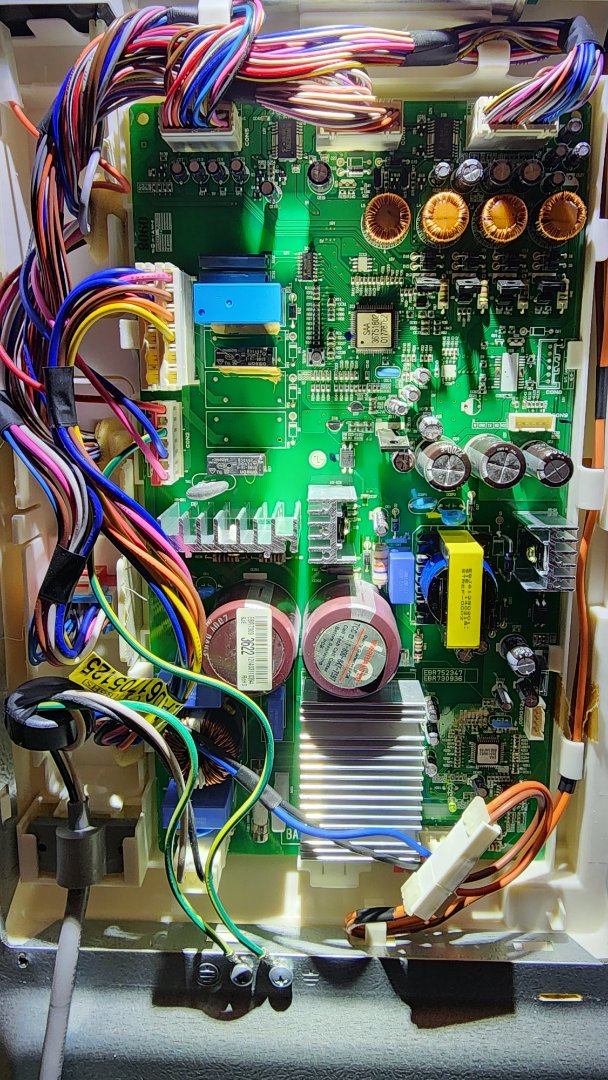 Upon receiving a GE front load washer that was not completing cycles, I began by examining the machine's operational sequence. After a thorough inspection, I identified the inverter control board as the root cause. This component is crucial for regulating the motor speed and ensuring the washer completes its cycles. Upon discovering the inverter control board was faulty, I replaced it with a new one. Post-replacement, the washer resumed normal operation, completing cycles as expected. This repair restored the appliance's functionality, ensuring the customer's satisfaction.