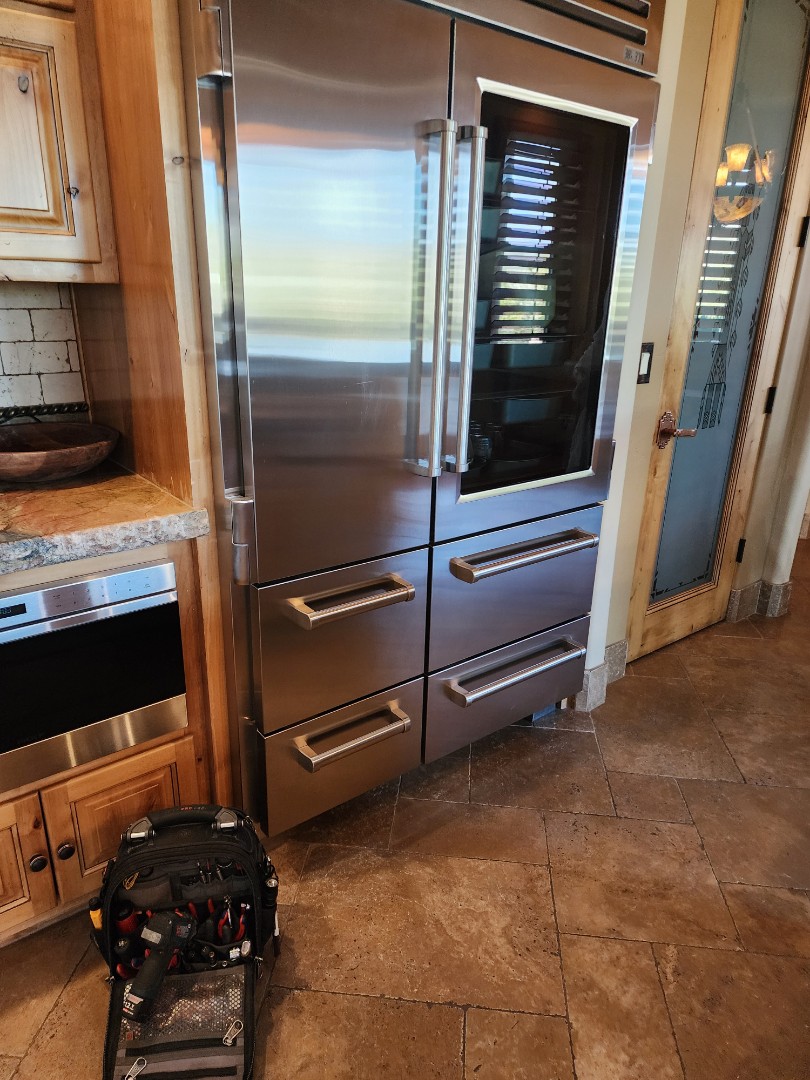 Upon inspection of the Sub Zero Professional Series refrigerator, it was determined that the ice maker was not producing ice. I began by examining the ice maker, identifying it as the source of the issue. The faulty ice maker was promptly replaced with a new one, ensuring optimal performance. Additionally, I cleaned the condenser coil to enhance the refrigerator's efficiency and cooling capabilities. After completing these tasks, the refrigerator was tested to confirm that the ice maker was functioning correctly and that the issue had been resolved.