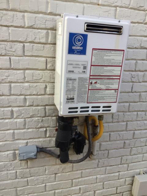 Monroe, LA - Installed a Navien tankless water heater and checked the system for proper operation. State Tankless heater was leaking.