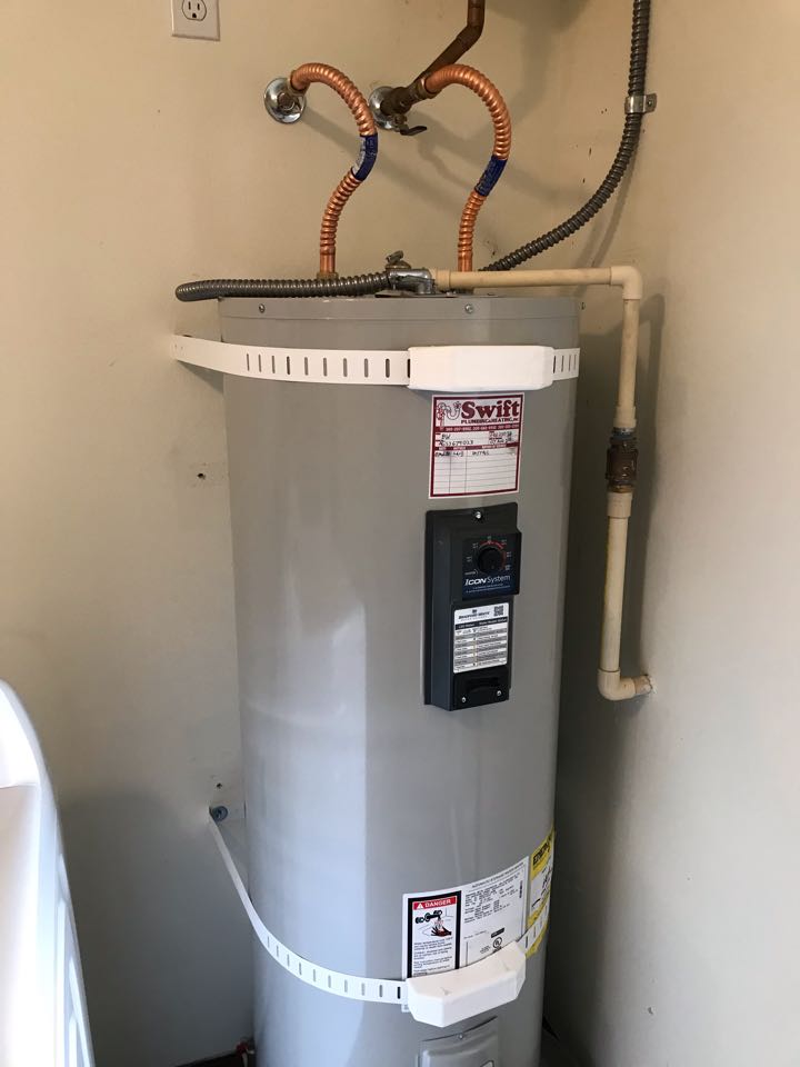 Installed new Bradford White 50 gallon electric water heater. 