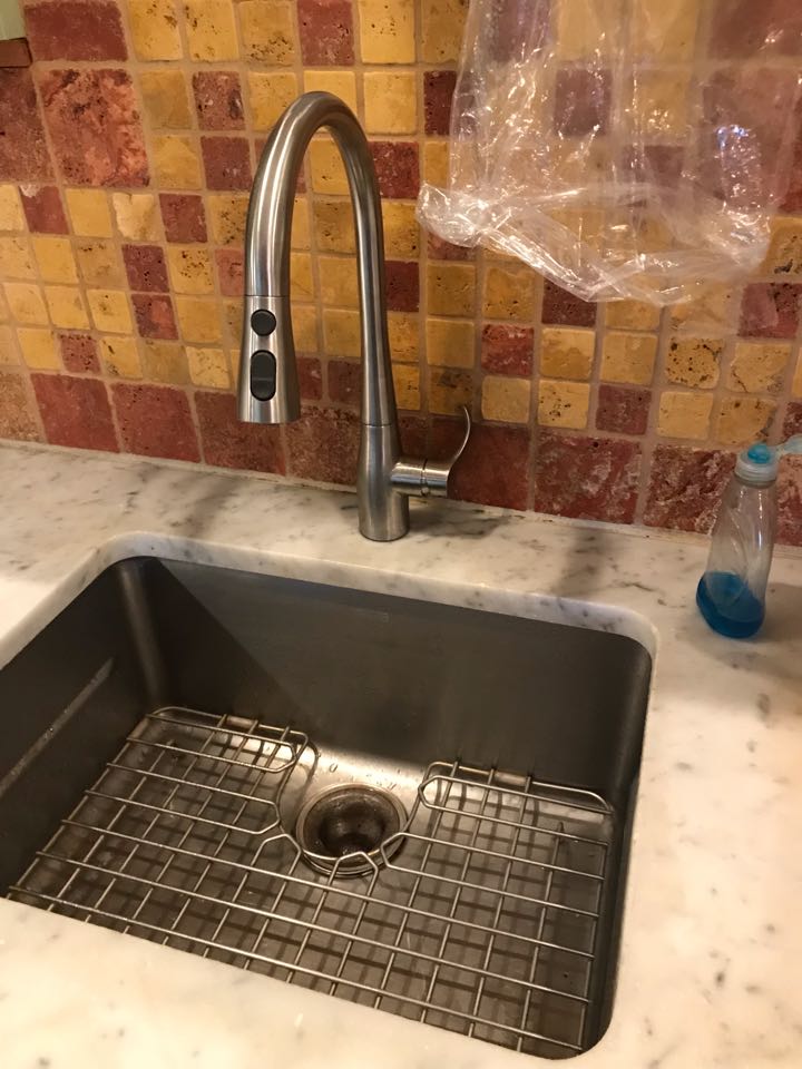 Replaced kitchen faucet. 