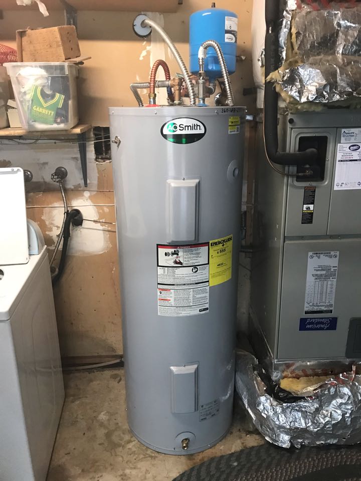 Replaced upper and lower thermostats on AO Smith water heater.