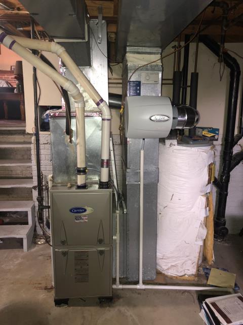 Replacement of gas valve under warranty for Carrier furnace.