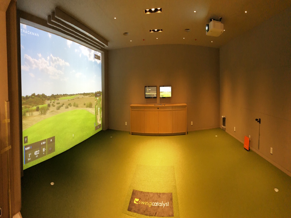 TrackMan/Swing Catalyst golf room