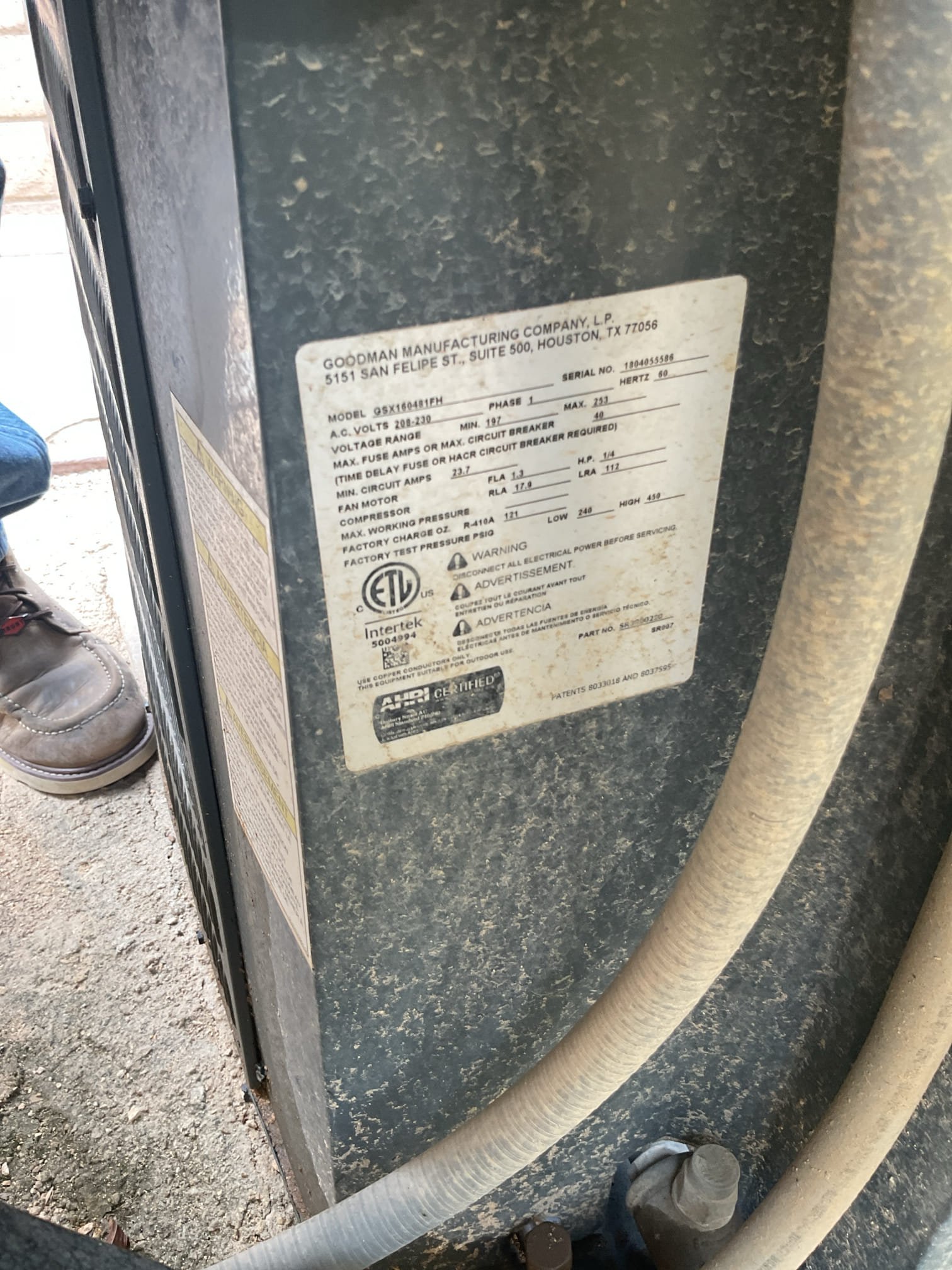 Upon arrival, client stated thermostat set at 77 but reading 82 and going up. With further inspection I discovered system has a leak in the condenser coil. Condenser coil has been ordered from Johnstone and should arrive in 2 to 3 days. Client is aware we will give her a call once part is in hand.