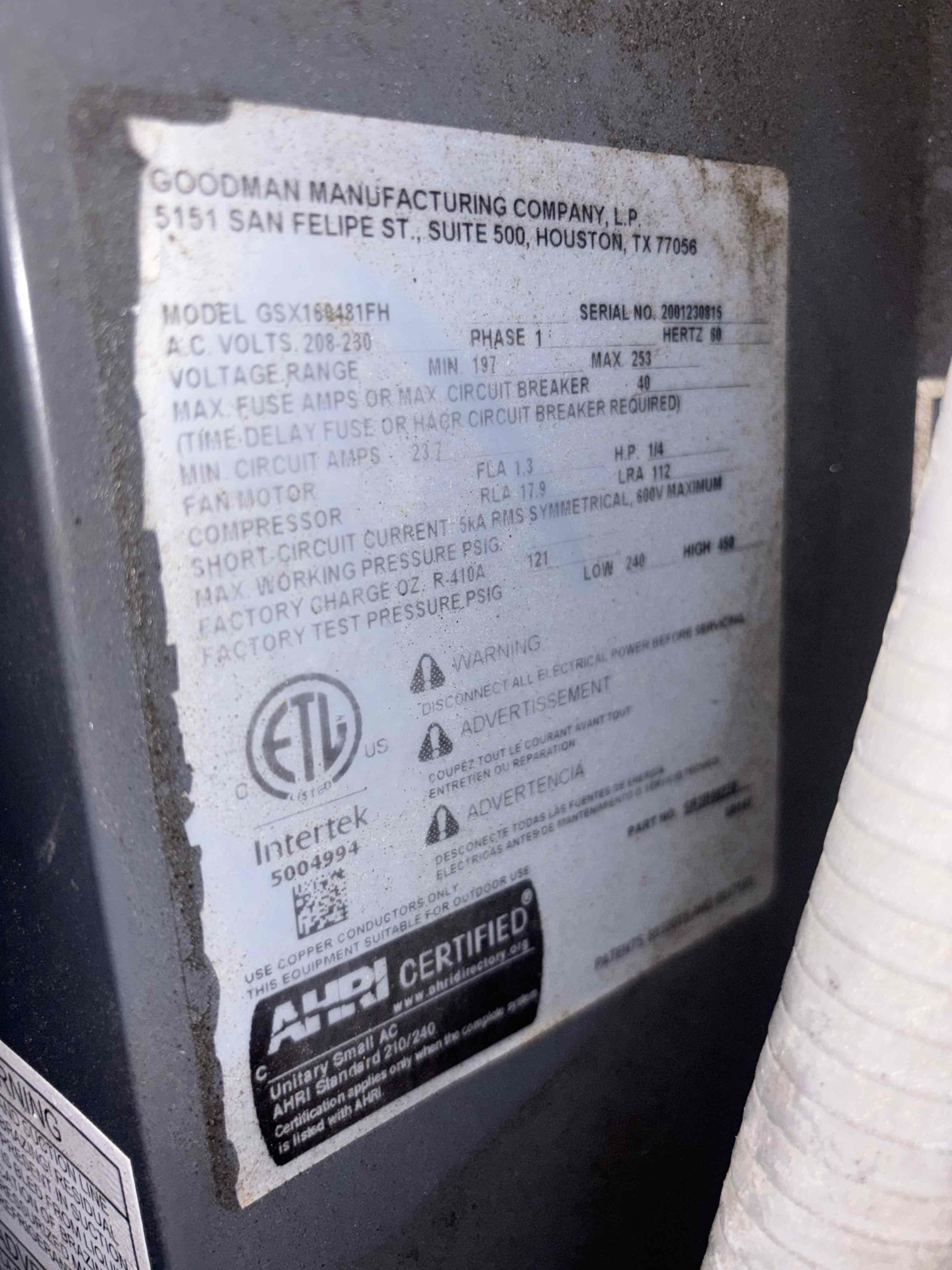 Upon arrival, 2020 Goodman 4 ton condenser unit not running thermostat was showing blank but blower motor was running. Was further investigation found a blown fuse on circuitboard replace fuse and thermostat came back on. Contactor on outdoor unit pushed in and compressor started up. On startup compressor amps went way over max specifications max Ambridge reading on compressor is 17 was getting 25 while system was running and compressor amps kept climbing up and eventually compressor shut off after running for about five minutes. Run capacitor is good. System is getting proper voltage blower motor is working good as well. Informed Client that they have a bad compressor Wilson send Client estimate via email for a compressor change out and Client will also like an estimate sent via email for a new outdoor in evaporator coil. Also noted that found lots of oil residue all over outdoor unit. While system was off hook, up gauges, and I do have pressure inside system.
