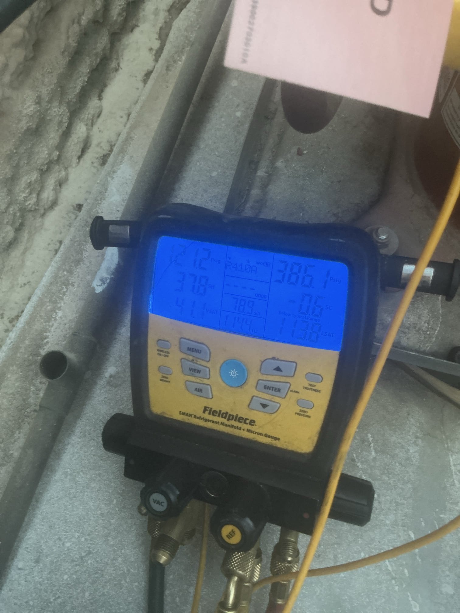 Diagnostic on 2015 American standard package unit. Equipment running on arrival not cooling properly. Equipment low on 410A refrigerant which advise 410A refrigerant has been phased out and coils are no longer manufactured. Equipment has leak in coils and will continue to leak refrigerant until coil is repaired or replaced. Equipment will require isolation leak search to determine which of the two coils is leaking then replace coil and refill refrigerant. 
For temporary cooling added refrigerant client is aware it is temporary solution. Advised on repair and replacement options. Do to equipment age and type of refrigerant no longer manufactured would recommend replacing equipment to convert to new 454B refrigerant for long term solution. Second option is to perform leak search then replace coil that is leaking though advise will require isolation test first to determine coil to replace. Attached repair and two replacement options below also emailed. 
