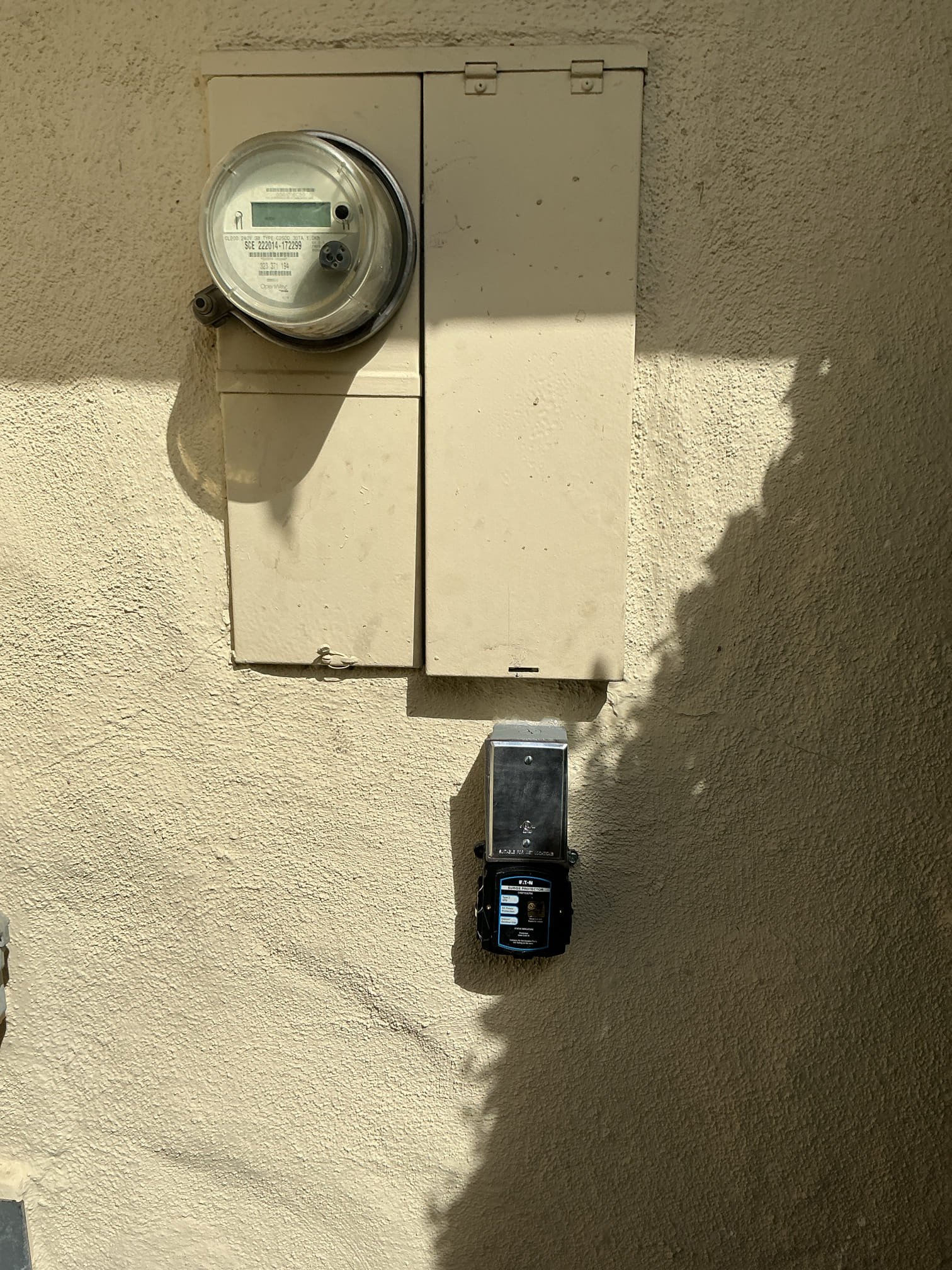 Arrived to install an ultra whole home surge protector to main panel. Attached surge to a weather protected box and ran wires in wall into panel. Replaced 40 amp two pole breaker with a 40/50 quad breaker.