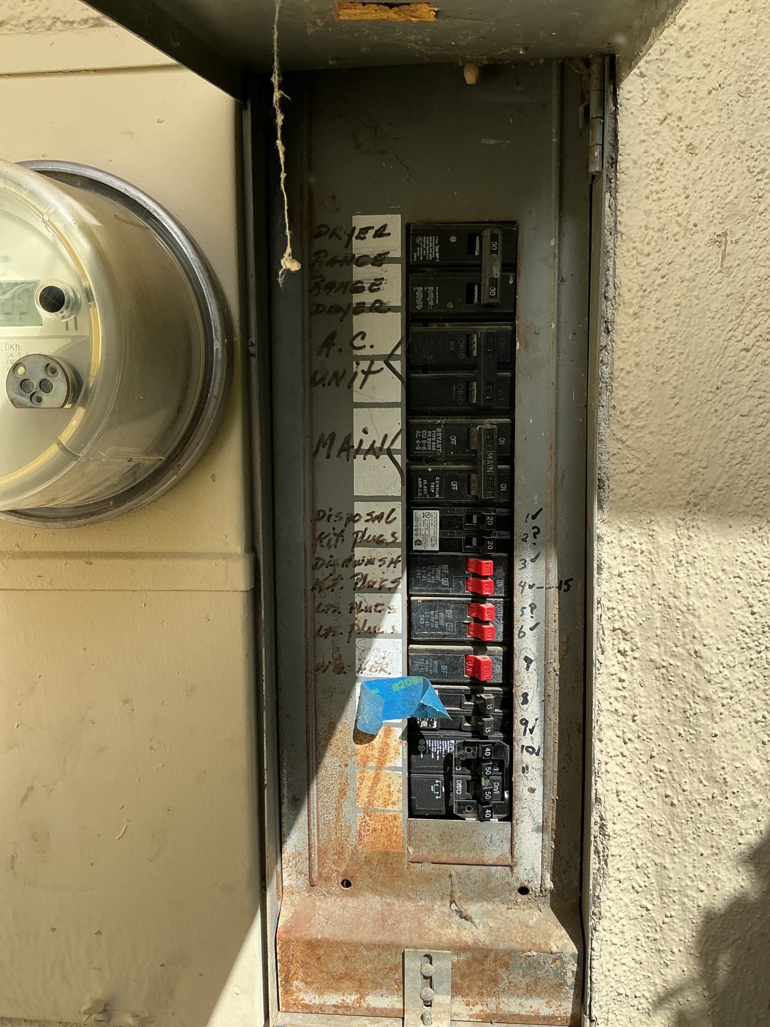 Arrived to install an ultra whole home surge protector to main panel. Attached surge to a weather protected box and ran wires in wall into panel. Replaced 40 amp two pole breaker with a 40/50 quad breaker.