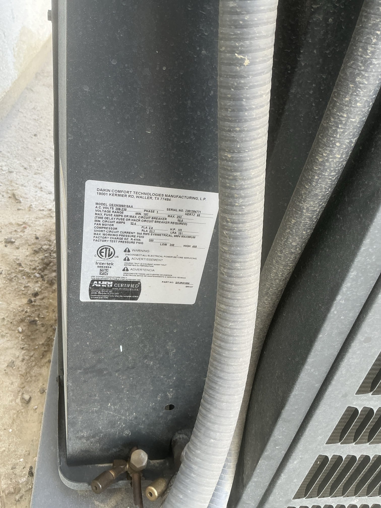 Estimate to replace 2022 equipment do to major leak on existing equipment. Will schedule to install new equipment 