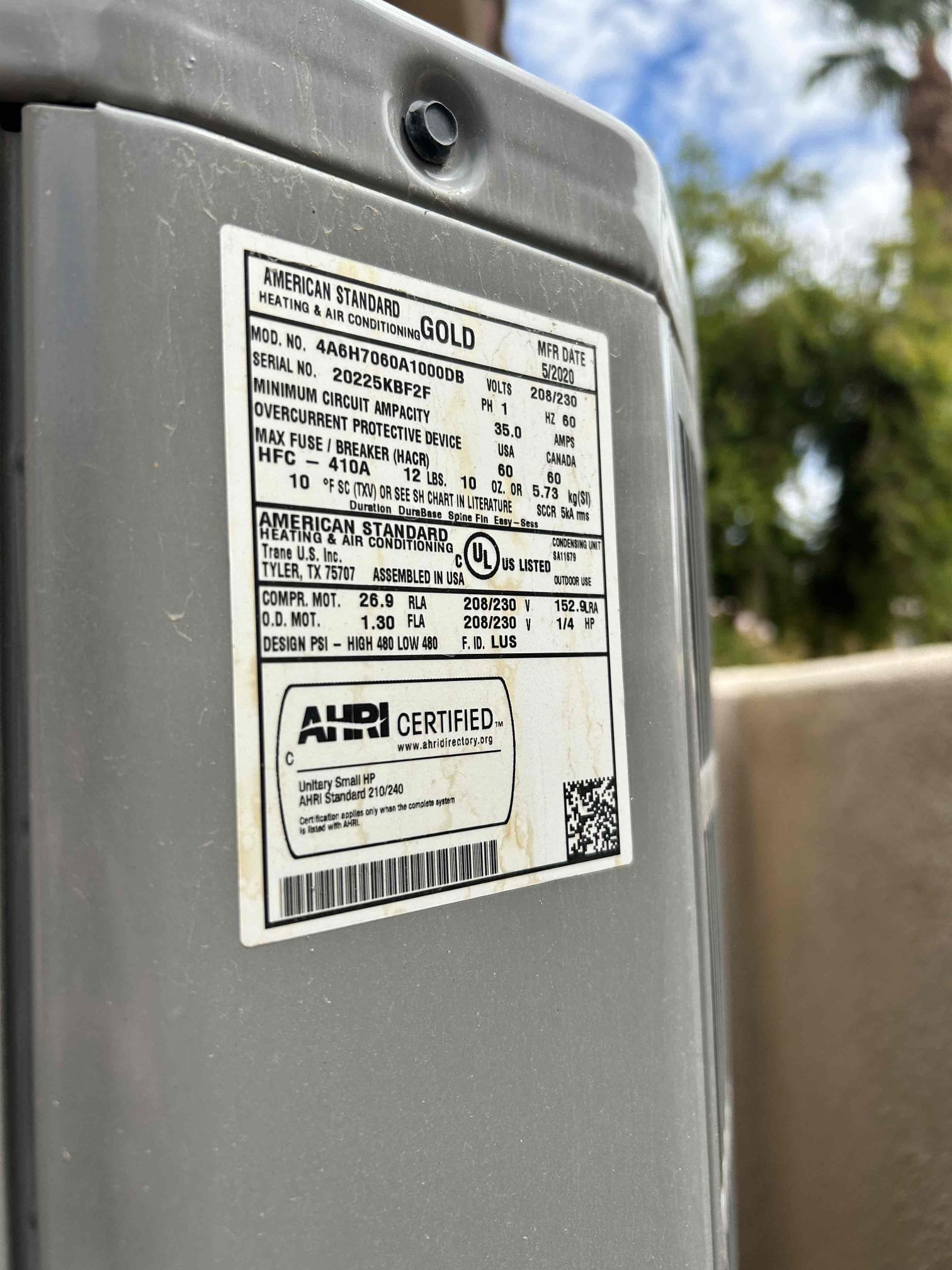 Performed annual maintenance on a 2020 American Standard split system. Changed out the 25x30 filter. Checked thermostat operation; thermostat was calling for cooling and reaching the desired set point.

Followed sequence of operations and checked refrigerant levels, compressor amperage, fan motor amperage, startup amperage, and capacitors. Cleared the condensate line to ensure proper drainage and thoroughly washed down the condenser coil.

Hard-start kit startup amperage was not in range. Recommended installing a new hard-start kit and will provide an estimate via email.

Performed maintenance on the mini-split by cleaning the filters and thoroughly washing the coil. System is operating properly and cooling down at the completion of service.