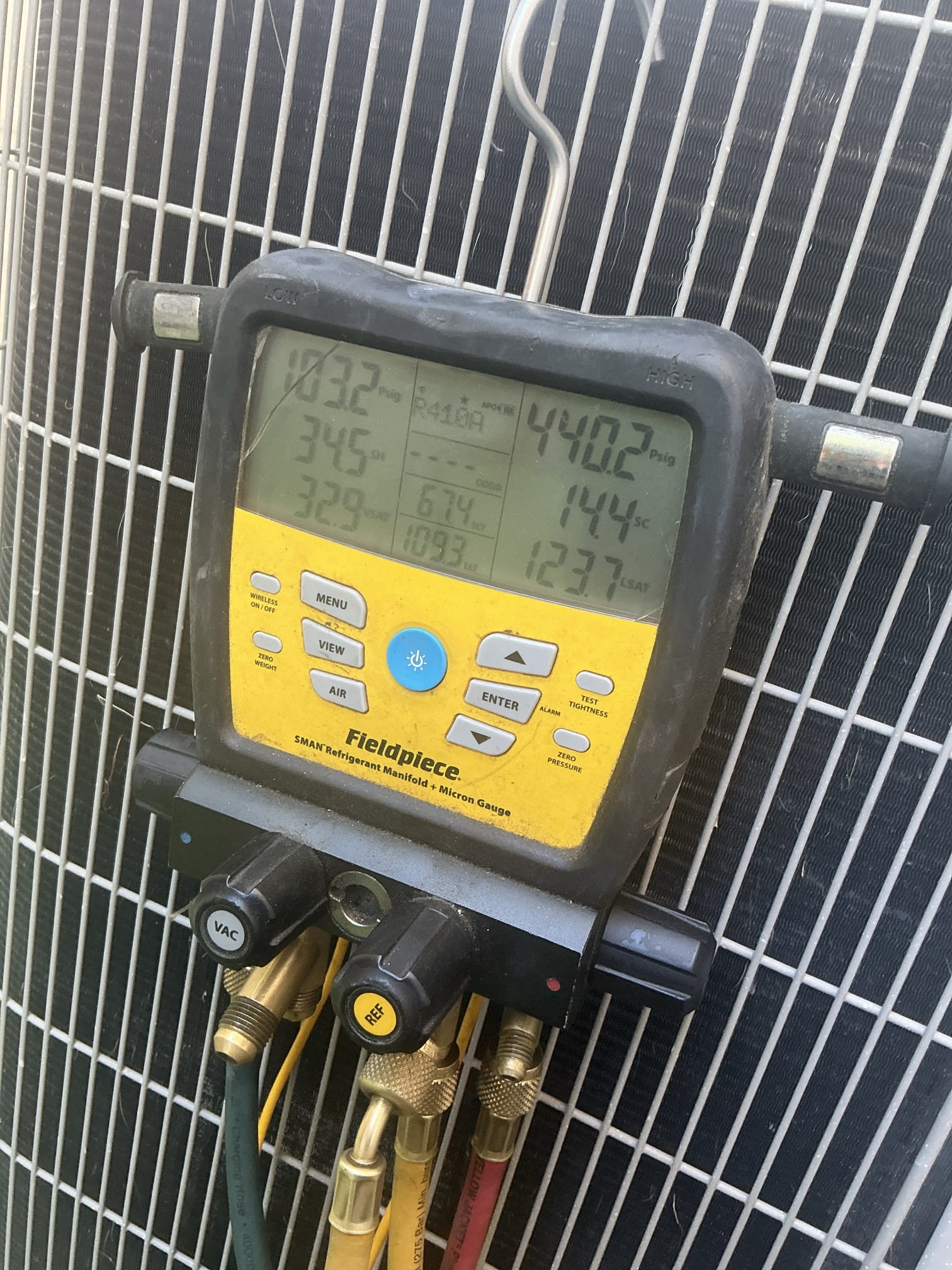 Performed diagnostic, equipment iceing up do to restricted txv. Moved build from inside coil to outside coil and pressures now writhing manufacturer specifications. Vsat was 32 degrees which caused iceing. Vsat now at 46 degrees. Recommend Hyde’s maintenance plan to save on repairs. Attached estimate for maintenance below