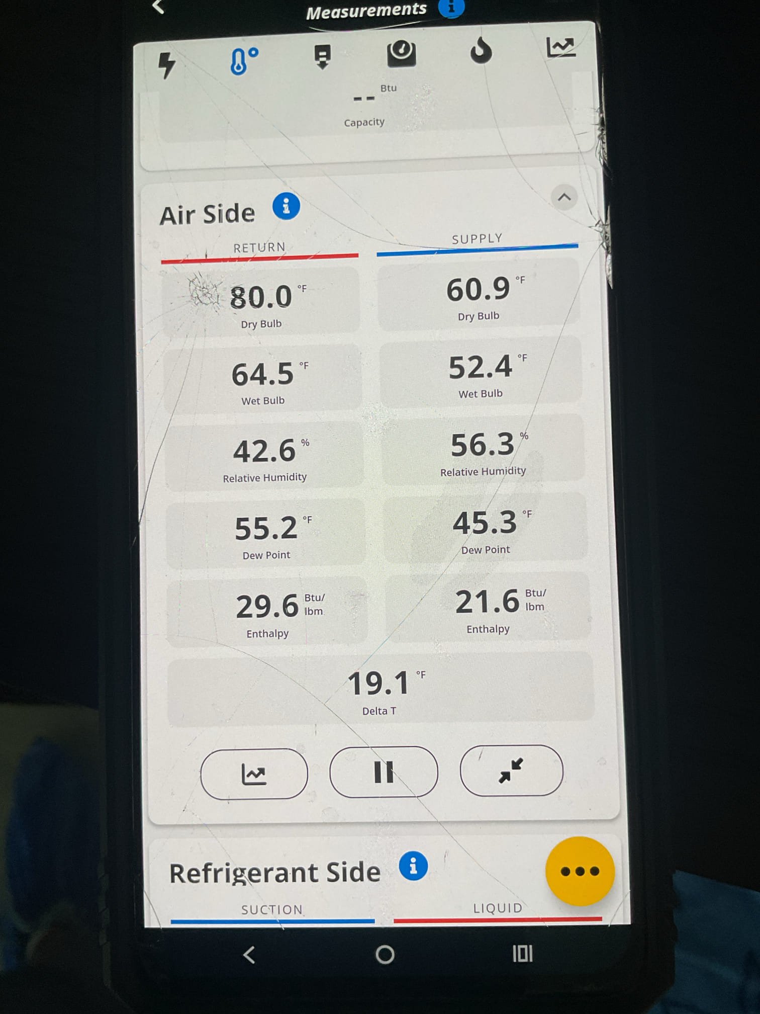 Performed a cooling maintenance on a split system with micro channel condenser coil. Refrigerant circuit diagnostics checked out good. Checked running/starting amperage on compressor/fan motor and measured running/starting capacitors. Washed outdoor units and performed courtesy service on mini splits. Thermostat/disconnect box: good. Pre-booked heating maintenance. System is cooling the home at the time of maintenance. 